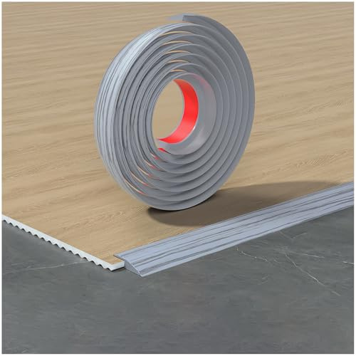 Übergangsleiste Höhenausgleich, Übergangsprofil selbstklebend, Länge 1m, Dehnungsfugenprofil Boden-Leiste höhen-ausgleich 3-20mm(Gray,W 3.5cm x H 8mm)