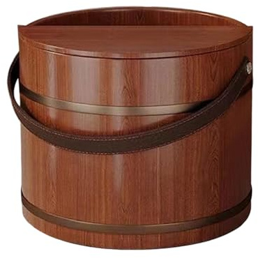 Waschbecken zum Einweichen der Füße, Entspannung Deckelfuß-Einweicheimer, Holzwanne mit stabilem Design, Spa-Zubehör mit bequemem Material, Fußbad für Sauna, Wäsche, Zuhause, Händewaschen, Badezimmer