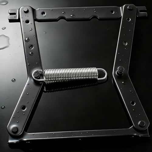 WheatThrive Bisagras para sofá cama, mecanismo plegable, herrajes de acero, soporte de almacenamiento que ahorra espacio, color negro, paquete de 2 para reparación de muebles de bricolaje