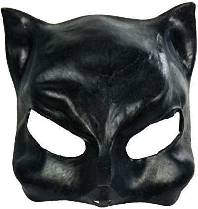 Unbespielt Halloween Karneval Party Kostüm Catwoman Latex Halbmaske für Erwachsene