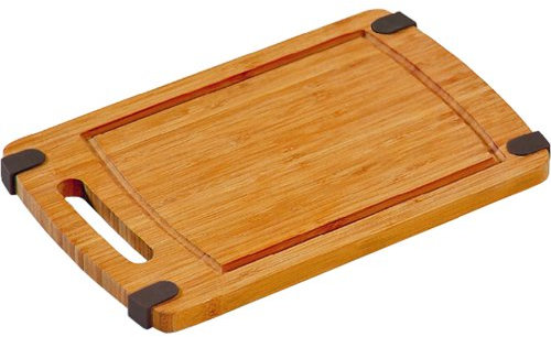 Kesper 50130 Schneidebrett mit Rutsch-Stopp Bambus 38 x 28 x 1.6 cm