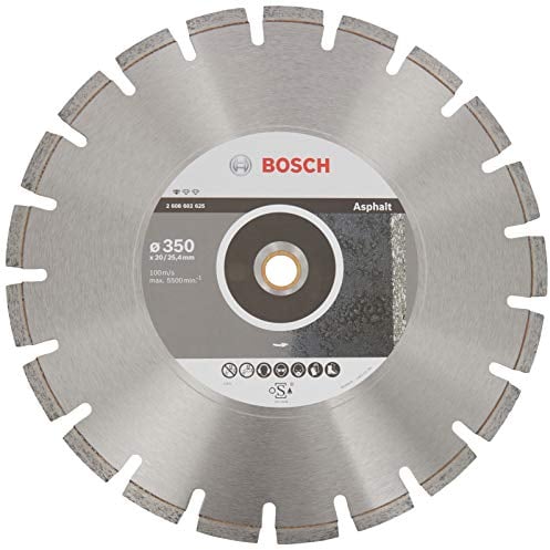 BOSCH Diamanttrennscheibe Standard für Asphalt, 350 x 20/25,40 x 3,2 x 8 mm, 2608602625