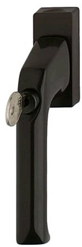 HOPPE Fenstergriff duraplus London in Aluminium graubraun /abschliessbar/