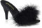 Fabulicious AMOUR-03, Damen Sandalen, Schwarz (Blk satin-fur), EU 43 (UK 10) (US 13)