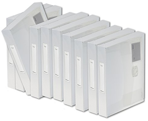 Rexel Ice A4 Plus Document Box Files, 25 mm - Pack of 10, White