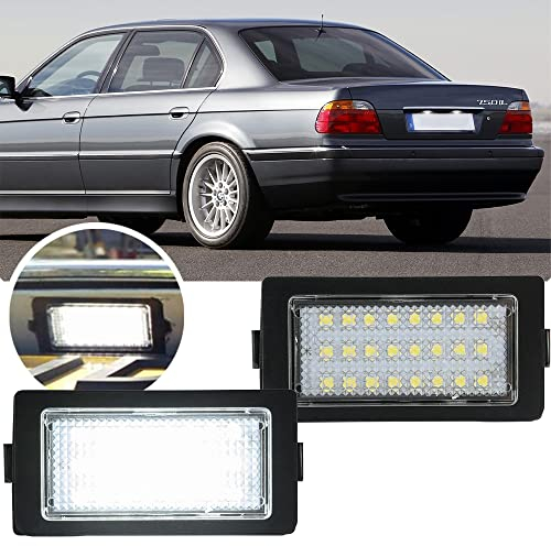 Nslumo 2 Stück LED Kennzeichenbeleuchtung für B/MW E38 7er-Serie 740i 740Li 750i 750Li 1995–2001
