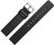 MARBURGER Uhrenarmband 14mm Leder Schwarz Silber Glatt - Montage Set 7621410000120