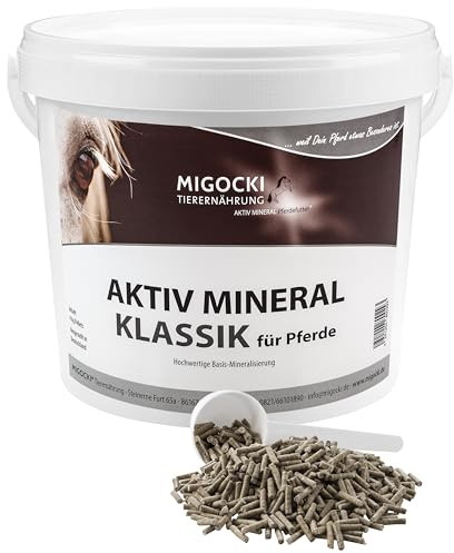 MIGOCKI AKTIV Mineral Klassik - Hochwertiges Mineralfutter für Pferde mit Zink, Selen, Mangan 4kg