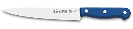 3 Claveles Cuchillo filetear Uniblock de 17 cm, Acero Inoxidable, Azul, 34x5x2 cm
