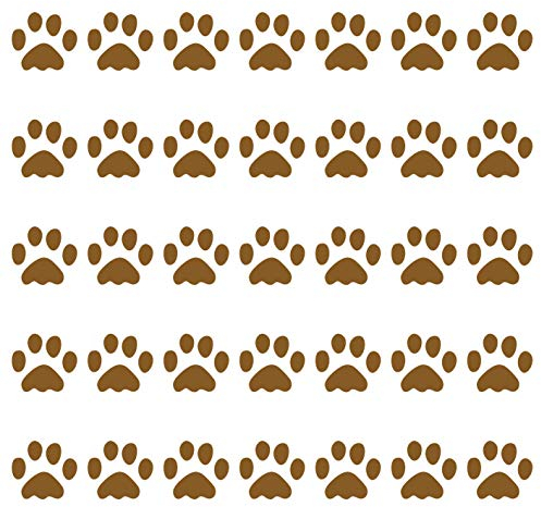 kleb-Drauf | 35 Pfoten | Kupfer - matt | Wandtattoo Wandaufkleber Wandsticker Aufkleber Sticker | Wohnzimmer Schlafzimmer Kinderzimmer Küche Bad | Deko Wände Glas Fenster Tür Fliese