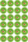 INDIGOS UG Namensaufkleber Kinder Schule rund - 30x30 mm - 077 - Schnecke - Set von 24 Aufkleber selbst gestalten Wunschtext - Büro, zu Hause - Hefte, Federmappen, Ordner