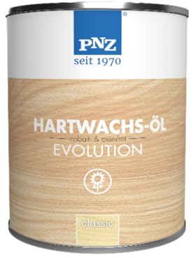 PNZ Hartwachsöl evolution farblos | Nachhaltig hergestellt mit regionalen Rohstoffen | besonders strapazierfähig | Arbeitsplatten, Holzmöbel, Holz-Boden, Gebinde:0.75L, Farbe:classic
