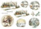 Zita's Creative Reispapier A4 - Winterlandschaft mit REH. Motiv-Strohseide, Strohseidenpapier, Decoupage Papier