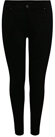 Zizzi Damen Große Größen Hose Slim Fit Eng Stretch Jeggings, Schwarz, 52