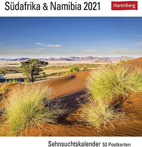 Sehnsuchtskalender Südafrika und Namibia - Kalender 2021 - Harenberg-Verlag - Postkartenkalender mit 53 heraustrennbaren Postkarten - 15,8 cm x 18 cm