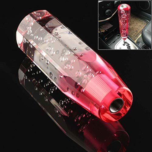 Riloer Universal Schalthebel, Crystal Bubble Pink + Weiß Schaltknauf (10CM CM