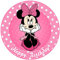 Essbare Tortenaufleger - Tortenaufleger Geburtstag - Tortendeko Minnie Mouse Motiv - Geburtstagskuchen Deko aus Fondant - Rund 20 cm - Esspapier Tortendeko - Cake Decoration