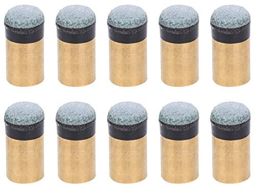 VGEBY 10 Stück Billard Queue Spitzen, Billard Schraubleder Snooker Cue Tips Ersatz durch Cue Stick Ferrules 12mm / 13mm(12MM)