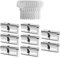 GERCAR 8x Cylindre de serrure/barillet de porte d'entree/interieure 60 mm - 8x serrure de porte 30/30 mm - En laiton nickelé - Avec 40 clés - Longueur : 60 mm, A: 30 B : 30