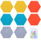 TsunNee Lot de 8 carreaux hexagonaux en feutre, carreaux de liège hexagonaux autocollants, autocollants muraux colorés en feutre, tableaux d'affichage avec punaise pour photos, bureau, décoration