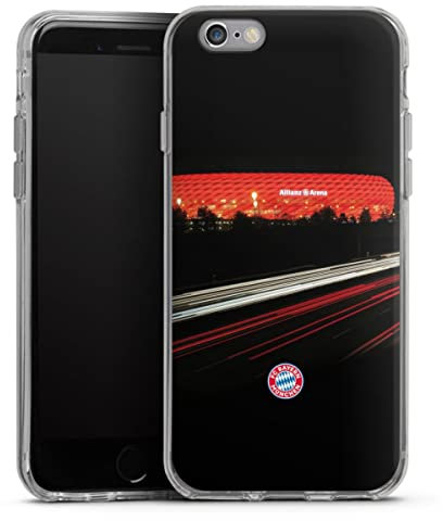 DeinDesign Silikon Hülle kompatibel mit Apple iPhone 6 Case transparent Handyhülle FC Bayern München FCB Stadion