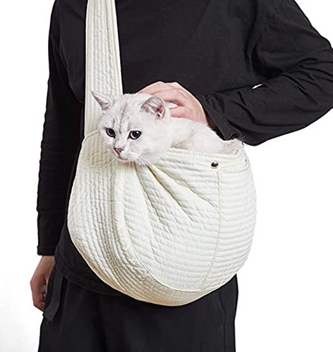 Steadybombb Tragegurt für Katzen - Hundetragetasche mit Einer Schulter,Trageschlinge für kleine Katzen, einfach zu verstellende, riemenfreie, freihändige Haustier-Kätzchen-Tasche für Haustiere
