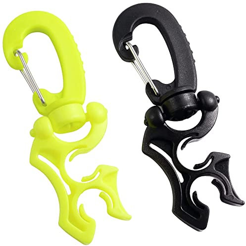 Juwaacoo 2 Packungen Scuba Schlauchschelle Scuba Tauchen Schlauchhalter Clip, Doppel BCD Schlauchhalter mit Schnappschnalle