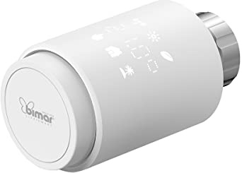 Bimar AP15 Smart Steuerung für Thermostatventil, Umgebungsventil für Heizkörper, Fernbedienung mit App und Sprachsteuerung kompatibel mit Alexa und Google Assistant
