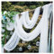 Egurs Tüllstoff Weiss 160cm Breite Tüll Deko Stoffe Weiß Chiffon Organza Stuhl Deko Hochzeit Dekostoff Transparent Querbehang Voile Vorhang für Hochzeit Party Geschenke Crafts Deko 160cm x 20 Meter