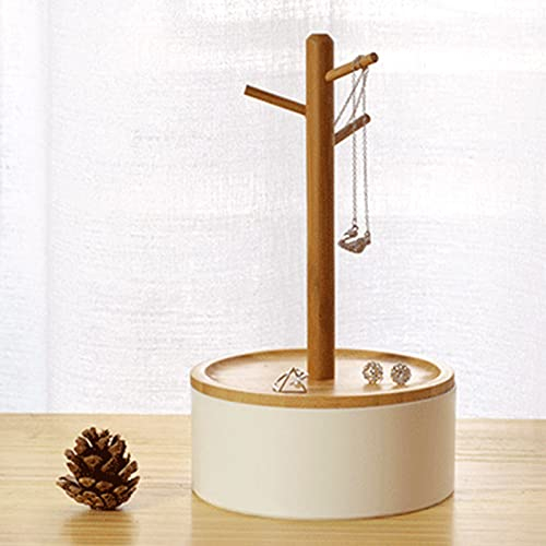 Schmuckkästchen Damen,Aufbewahrung Schmuckhalter,Schmuckständer Baum,Ohrringe Ketten Display Halterung,Schmuckhalter aus Bambus,Schmuck Organizer,für Ketten, Ohrringe,Armbänder,Ringe,Uhren (Stil 1)