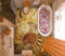 Selbstklebende Bodentapete 3D-Wandtapete für den Boden, orange, rund, 150 x 105 cm Bodenfliesen Aufkleber Wohnzimmer Studie Wasserdicht Bodenbelag Tapete, Epoxidharz