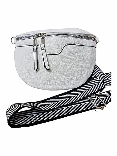 Elrozo Damentasche Umhängetasche Crossbody Bag Damen Handtasche Schultertasche Cross Body Kunstleder 02 (Weiß Tasche)