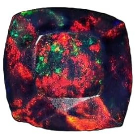 6x6MM Ethiopian Black Opal,1Pcs Cabochon Rare Quality Ethiopian Black Opal,1Pcs CUSHION Cabochon Ethiopian Opal Cabochon Natural welo opal multi fire opal loose Gemstone For Jewelry Making