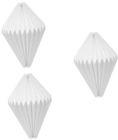 BESTonZON 3st Lampenschirm Origami-lichtabdeckung Origami-deckenschirm Wandleuchten Hängender Laternenschirm Origami-lampe Origami Pendelleuchte Weiß Papier E27 Haushalt