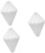 BESTonZON 3st Lampenschirm Origami-lichtabdeckung Origami-deckenschirm Wandleuchten Hängender Laternenschirm Origami-lampe Origami Pendelleuchte Weiß Papier E27 Haushalt