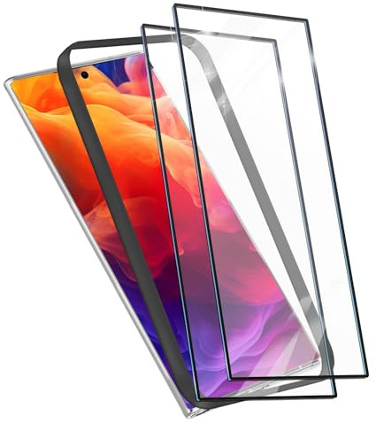 NALIA 2x Schutzglas für Samsung Galaxy S24 Ultra, Transparent | 9H Echtglas, Full-Cover mit schwarzem Rahmen, Hüllenfreundlich, Fingerabdrücke reduziert, ARMORGLASSX PRO