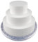 Cake Company Torten Dummy Set 3 Etagen mit Tortenplatte | 15cm hohe, hochwertige Styropor Torte | Deko-Torte 20cm x 15cm x 10cm - 5cm Höhe | weiß (3 Stöckig) + Cake Board