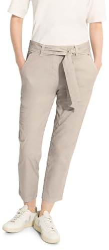 CECIL Damen B377749 Papertouch Hose mit Gürtel, Boulder beige, M / 26L