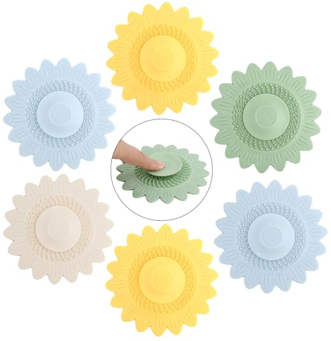 Litinliv Tapón de Silicona Desagüe,4 UDS Tapon Bañera Universal,Filtro desague Fregadero Cocina, Baño y Lavaderos Tapones de Drenaje,Tapa Universal para baño con Filtro para residuos 4 Colores