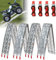 ISOISL 4X Auffahrrampe Klappbar 340kg Pro STK Verladerampe rutschfeste Verladeschiene Verzinkter Stahl Rampe Auto,Laderampe geeignet für Motorrad, ATV Quad PKW,Rasenmäher leicht 226cm