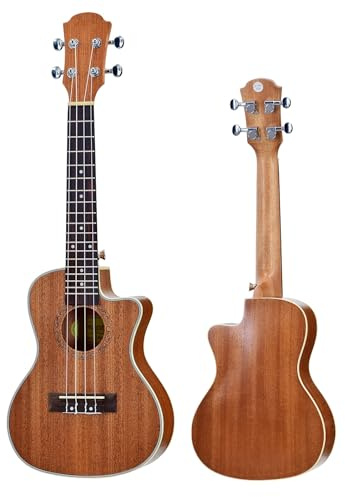 23-Zoll/26-Zoll-Sapeli-Ukulele Mit Vier Saiten Und Cutaway-Gitarre Für Anfänger(23 inch)