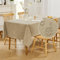 Deconovo Water Resistant Garden Table Cover, Faux Linen Rectangle Table Cloth, Wipe Clean Table Cloth for Home, 55x79in(140x200cm), Golden Brown