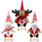 Gehydy Weihnachtswichtel Schneemann Rentier Figuren 3er Set Weihnachtsdeko Wichtel Weihnachten Deko Wichtel Zubehör Dekoration Christmas für Home Küche