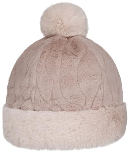 Seeberger Bonnet à Pompon Fake Fur Bonnet pour l'hiver Bonnet Beanie (S (54-55 cm) - Rose)
