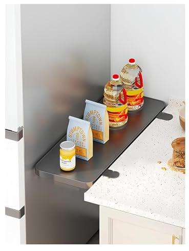 PQPQLI Ergonomics Desk Extender Tray, Wall Mounted Folding Table, Punch-Free Clamp On, Desk Extension Board, Suitable For Bedroom, Living Room, Kitchen, Office, Etc(Black,60 * 20cm/23.6 * 7.9in)