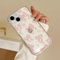 UEEBAI Bow Case for iPhone 15 6.1, Wavy Cute Ribbon Pretty Aesthetic Case Curly Stylish Soft Wave Clear Phone Case Shockproof Protective Pretty Cover for Women Girl - Pink