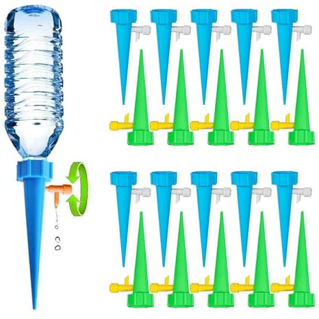 20 Piezas Riego por Goteo Automático Kit, riego automático para plantas, Dispositivo de Riego por Goteo Ajustables con Válvula de Control, Riego por Goteo Para Macetas Para Plantas, Flores y Jardines