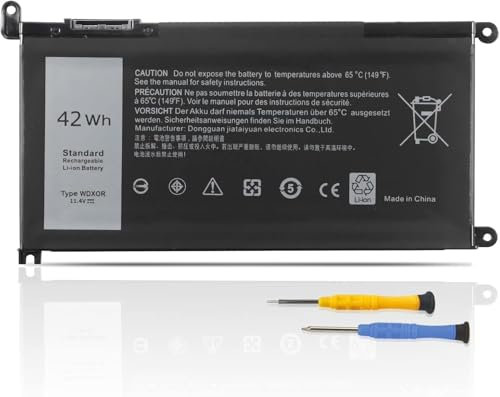 11.4V 42WH WDX0R Laptop Battery Compatible for Dell WDXOR Latitude 3480 3580 3189 3379 5468 5568 3CRH3 T2JX4 0WDX0R 3CRH3 T2JX4 FC92N