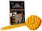 QCHEFS Gelb Lick Stick & Zahnputzflocken Hund als Schleckmatte to Go & Leckerli fürs Training gegen Stress - Clicker Hundetraining