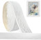 Hengrongshen Zierleisten Selbstklebend Weiß, Selbstklebende Bordüre 10m x 8cm x 5mm, Wasserdicht Bordüre 3D, Tapetenbordüre Selbstklebend für Flur, Decke, Ecke, Linie